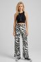 2 Pieces Comfortable Fit High Waist Wide-Leg Viscose Mix Women's Trousers - 3