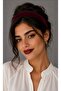 Women's Burgundy Large Velvet Crown Cd108 - 2
