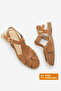 Women's Leather Ankle Strap Buckle Leading Closed Daily Sandals