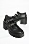 R996055009 Black Thick Heeled Women's Shoes - 6