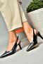 S654071709 Black Thin Heeled Women's Shoes - 5