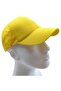 Unisex Yellow Micro Fabric Sports Baseball Cap Hat with Adjustable Velcro Back - 4