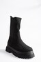 Black Suede Women's Boots J267063102 - 5