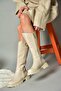 R518296309 Beige Zippered Women's Boots - 5