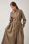 Lace Dress with Hidden Buttons Mink