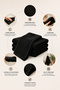 (3 Pieces) Diamond Series Special Black Color Microfiber General Cleaning Cloth 40*40 Cm - 7