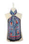 Black Green Large Tulip Voile Silk Scarf - 5