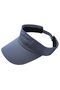 Indigo Adjustable Velcro Back Visor Hat Uv Sun Protection Casual Beach Tennis Hat - 2