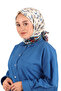 وشاح حريري بنمط زهرة برية سوداء - 2