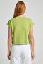 Basic Crew Neck Women's T-Shirt with Folded Sleeves - 5