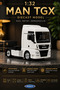 1:32 Man Tgx White Diecast Metal Tow Truck Model Vehicle