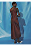Satin Low-Cut Dress - 4