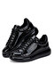 Zrc295 High Quality Air Thick Sole Men's Sneaker Black Patent Leather - 4