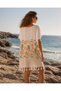 Women's Sea Horse Pattern Short Sleeve Dress I Cotton Orange Viscon Fabric I Beach Wear Summer Pareo Beachwear - 5