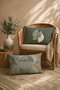 Modern Green Beige 6-Piece Double Sided Printed Rectangular 30x50 and 43x43 Square Throw Pillow Cover Set - 3
