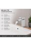 Chrome Square Sink Faucet – Waterfall Flow Square Short Body Modern Bathroom Faucet |   Double Water Inlet Premium - 5