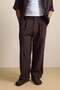 Men's Oversize Cotton Shirt and Trousers Two-Piece Set Brown - 5