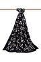 Women's Luxury Medina Silk Shawl Navy Blue-3 - 2