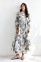 Rabella Patterned Dress - Indigo - 2
