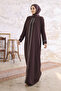 فستان سهرة لارا مقاس كبير - بني - 3