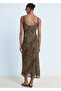 Leopard Print Midi Dress - 4