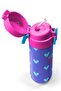 Kids Lavender Pink Heart Patterned Straw and Direct Drinking Steel Thermos 500 ml 31922 - 3