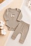 Baby 2-Piece Cotton Top and Bottom Set 100% Cotton with Snap Fasteners Seasonal