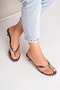 Women's Platinum Flip-Flops with Heels, Stylish, Casual, Summer Comfort - 6