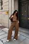 Bitter Brown Long Sleeve 100% Cotton Muslim Shirt Suit Sh365 - 2