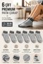 6 Pairs of Women's Gray Striped Cotton Booties Socks