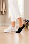 6-Pack Women's Cotton Sneaker Socks Black – Seamless Comfort, Flexible and Breathable Casual Socks (Black)