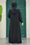 Black Hijab with Pocket Ferace 10515S - 4