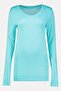 Women Sportswear Fit Long Sleeve Training Top, Turquoise - 3