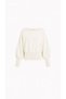 Women's Popular Asymmetrical Boat Neck Ecru Knitwear Sweater - 3