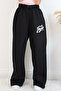 Girl's Sweatpants with Lettering Printed with Laces Accessories, Ages 8-14, Black - 2