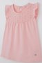 Girl's T-Shirt with Ruffles and Embroidery, Ages 4-8, Pink - 7