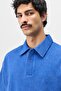 Boxyfit polo collar t-shirt cobalt blue - 4