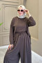 Women's Modal Fabric Oversize Wide-Legged Pants Comfortable Fit Two-Piece Hijab Set 1222 - Premium Series - 5