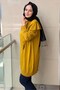 High Collar Asymmetrical Mercerized Tunic - 2