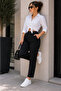 Black Plus Size High-Waist Steel Knit Stretchy Skinny Pants - 7