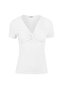 Women's Ecru Drawstring Detailed Ribbed Regular Fit Casual Blouse - H6040 - 7