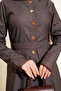 Women's Belted Long Denim Dress 2595 - Brown - 3