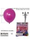 Pack of 10 Metallic Fuchsia (dark Pink - Cherry - Plum) Balloons - 4