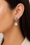 Women's Earrings Orchid Flower Dangle Pearl Earrings - 2