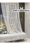 Tulle Curtain with Butterfly Pattern, No Ironing Required, 1E 2-Layer Sparse Pleats, Suitable for Living Room, Kitchen, Balcony and Children's Room - 3