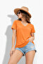 Women's V-Neck Viscose Combed Cotton T-Shirt a Quality - 3