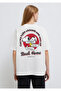 Snoopy Printed Ecru T-Shirt Loose Fit / Comfortable Loose Cut 1614055-70057 - 5