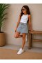 Stone-Embellished Back Pocket Star-Detail Mini Short Skirt - 4