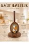 Natural Wood Paper Towel Holder with Chef Figure Decorative Kitchen Countertop Towel Holder 25 cm Napkin Holder