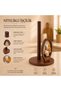 Natural Wood Paper Towel Holder with Chef Figure Decorative Kitchen Countertop Towel Holder 25 cm Napkin Holder - 8
